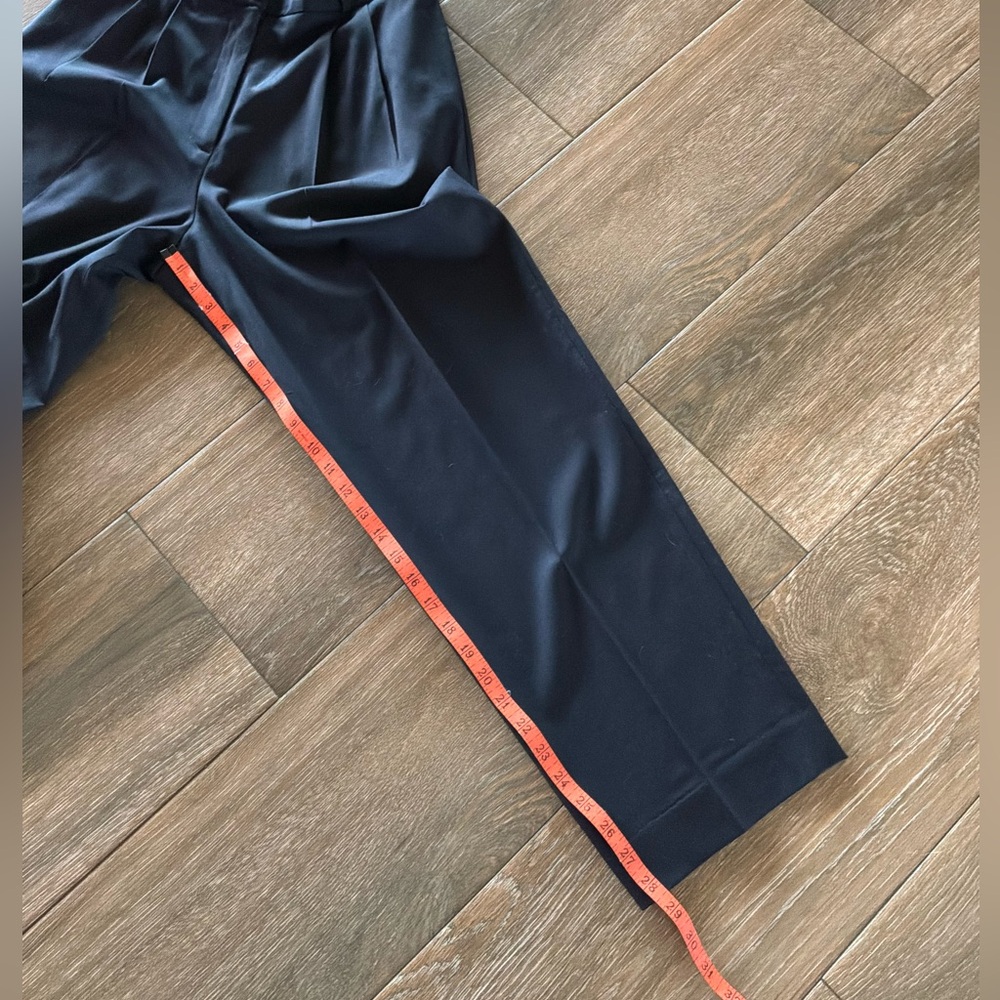 Talbots women's wool pleat front straight leg black dress pants size 10 Petite - Picture 3 of 8